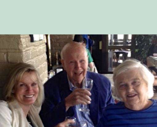 Frances Reaves with her parents